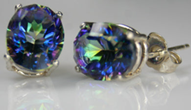 Alaskan Blue - Sterling Silver - 3 Carats Earrings
